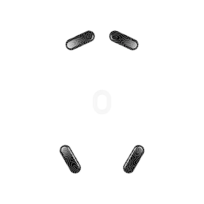 Muisvoeten HP HyperX Glass Skates, PTFE op gehard glas, 7,7×21,2×0,8 mm, wit (paar)
