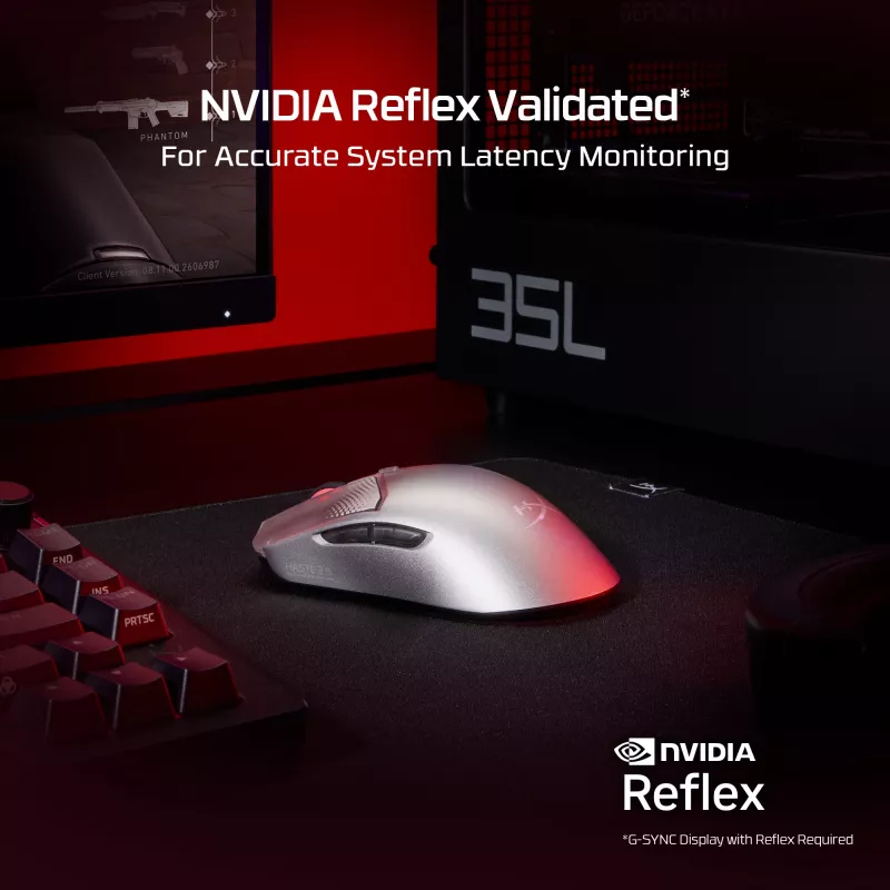 HyperX Pulsefire Haste 2 S Silver draadloze gaming-muis
