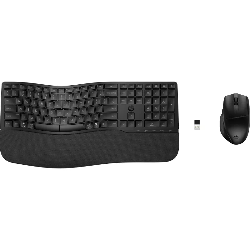 HP 685 Comfort dual-mode toetsenbord-muisset draadloos Bluetooth full-size gebogen