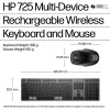 HP 725 multi-device oplaadbare draadloze toetsenbord-muisset full-size draadloos Bluetooth