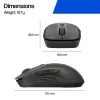 Draadloze muis HP 405 Quiet — ambidexter, optisch 1200 DPI, RF draadloos + Bluetooth, 5 knoppen, op batterij, zwart