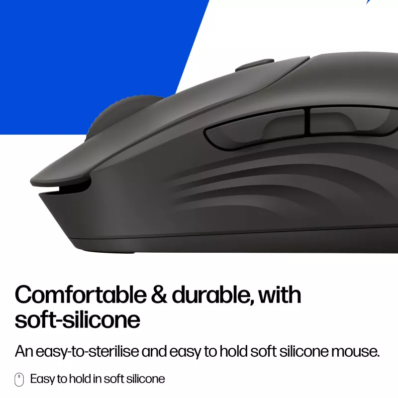 Draadloze muis HP 405 Quiet — ambidexter, optisch 1200 DPI, RF draadloos + Bluetooth, 5 knoppen, op batterij, zwart