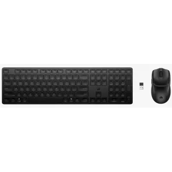 Toetsenbord- en muisset HP 495C — draadloos full-size toetsenbord, multi-device muis, USB/RF/Bluetooth, zwart