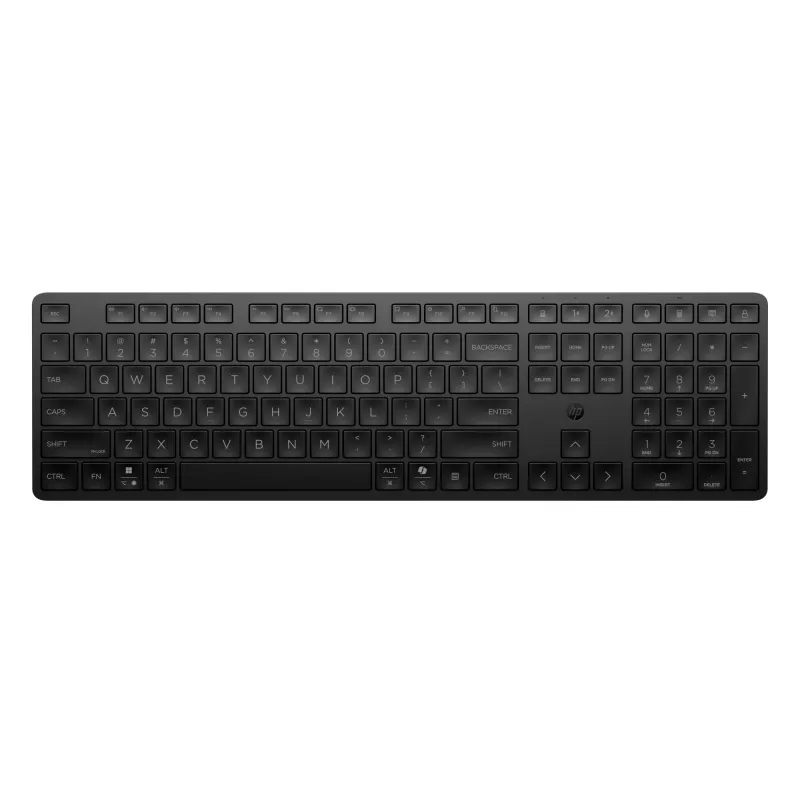 HP 495K Multi-Device Dual-Mode toetsenbord, full-size (100%), draadloos, USB + Bluetooth, zwart