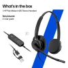 Bekabelde stereoheadset HP POLY Mission 425 Classic, USB-aansluiting, 126 g