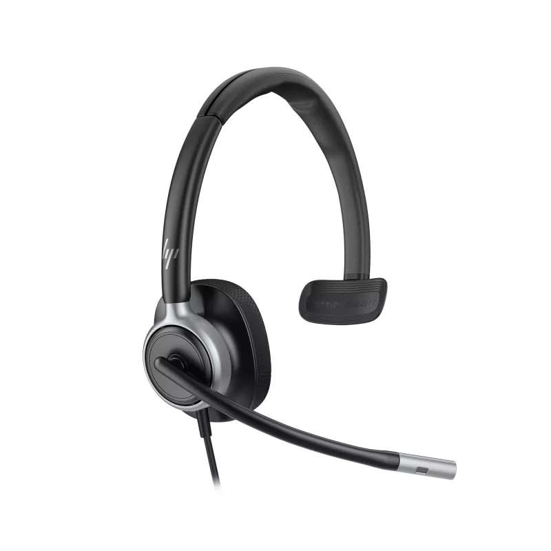 HP Poly Mission 615 monaurale bekabelde USB-headset, 117,5 g, zwart