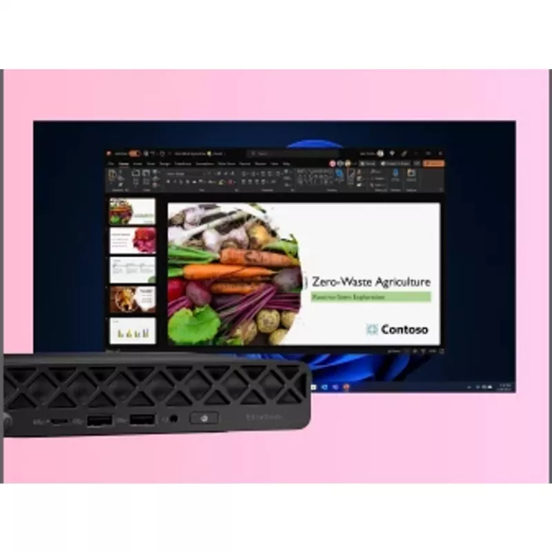 Mini PC HP EliteDesk 8 Mini G1i AI — Intel Core Ultra 7 265T, 16 GB DDR5, 1 TB SSD, Windows 11 Pro, zwart