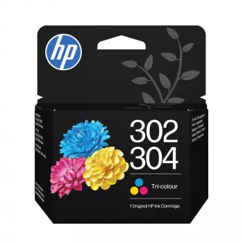 HP 302/304 Tri-Color Originele inktcartridge. Kleureninkt paginaopbrengst: 100 pagina's, printkleuren: cyaan, magenta, geel, hoeveelheid per verpakking: 1 stuk