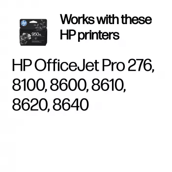 HP 950XL High Yield Zwart originele printercartridge, zwart, 1 stuk, 1650 pagina's