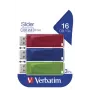 Verbatim Slider - USB-stick - 3x16 GB - blauw/rood/groen
