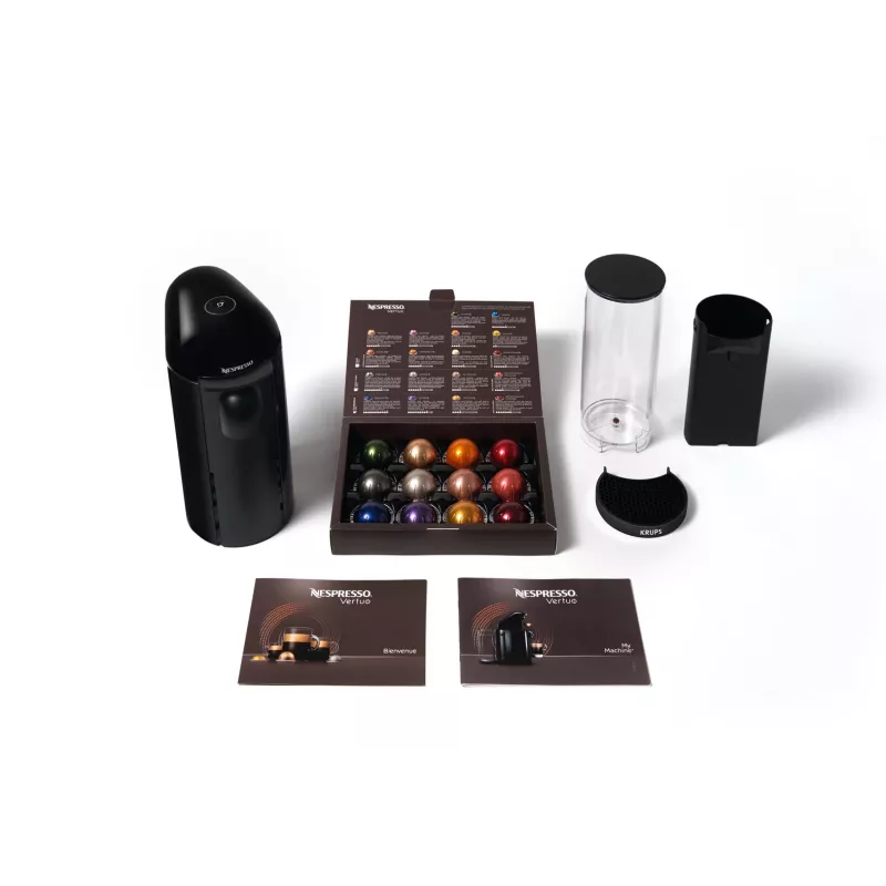 Espresso- en koffiecapsulemachine KRUPS Nespresso Vertuo XN903810 zwart