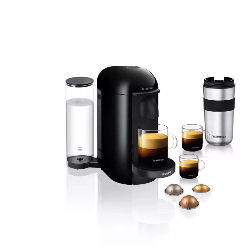 Espresso- en koffiecapsulemachine KRUPS Nespresso Vertuo XN903810 zwart