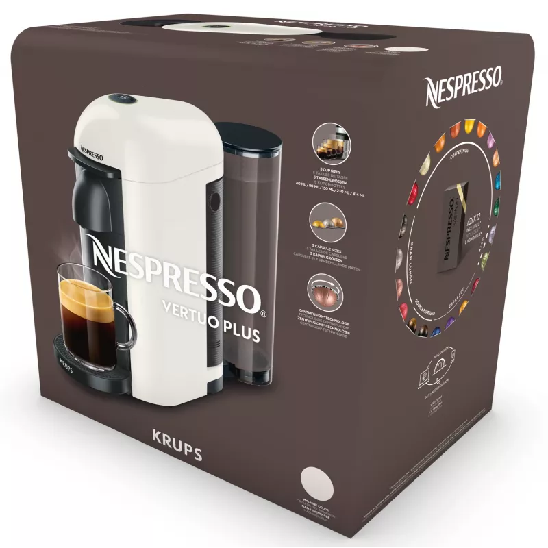 Espresso- en koffiecapsulemachine KRUPS Nespresso Vertuo XN903810 zwart
