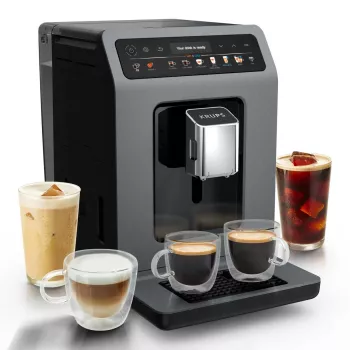 Espressomachine Krups Evidence Hot & Cold EA898GF0 – volautomatisch, 2,5-L-watertank, ingebouwde maalwerk, 2 uitlopen