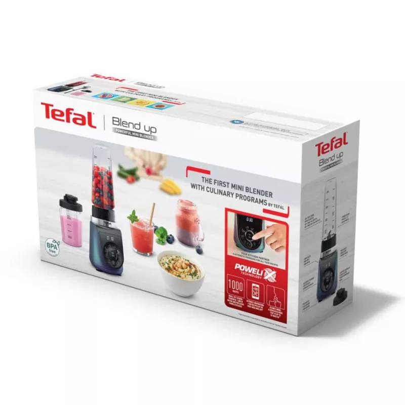Tefal Blend Up BL19H4F0 mixer 0,85 L staafmixer 1000 W blauw, transparant
