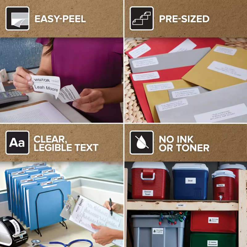Labelrollenpak Dymo LabelWriter 101 x 54 mm, witte papieretiketten, 24 rollen (220 etiketten/rol)