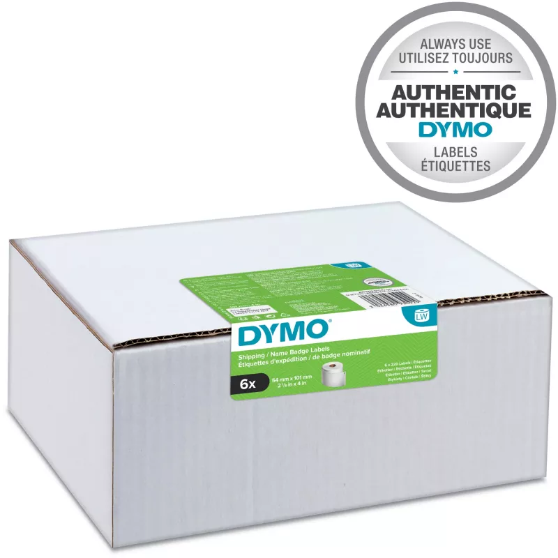 Labelrollenpak Dymo LabelWriter 101 x 54 mm, witte papieretiketten, 24 rollen (220 etiketten/rol)