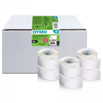 Verzendetiketten Dymo LabelWriter Extra Large 104×159 mm zelfklevend 6 rollen, 1.320 etiketten voor LabelWriter 4XL/5XL