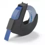 DYMO Authentic Embossing Label Tape | 9 mm x 3 m rol | witte print op blauw | zelfklevend | voor embossing-prägemachines | 1 stuk