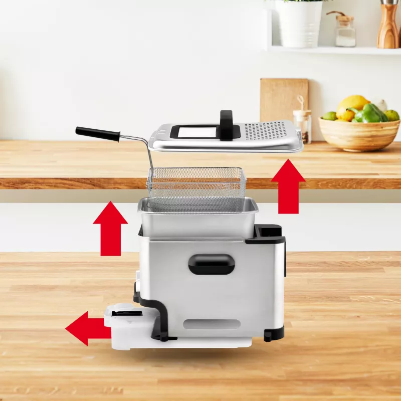 Tefal FR8041 friteuse single 3,5 L vrijstaand 2300 W friteuse zilver