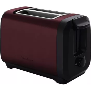 Toaster MOULINEX LT5S05E0 — 2 sneetjes, 1300 W, roestvrijstalen behuizing, zwart/rood