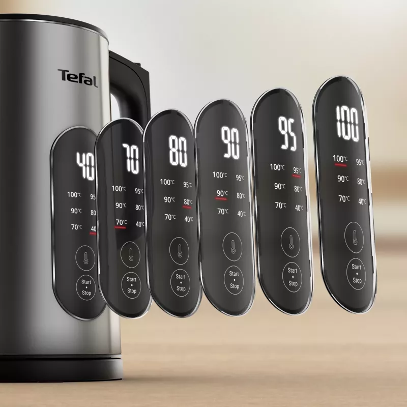 Tefal Selection KI871DE0 waterkoker 1,7 l 1500 W zwart, roestvrijstaal