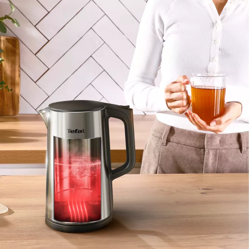 Tefal Selection KI871DE0 waterkoker 1,7 l 1500 W zwart, roestvrijstaal