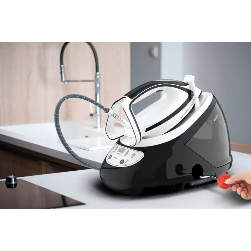 Tefal Pro Express Ultimate GV9550 1.9 L Durilium AirGlide Autoclean-strijkzool zwart, wit
