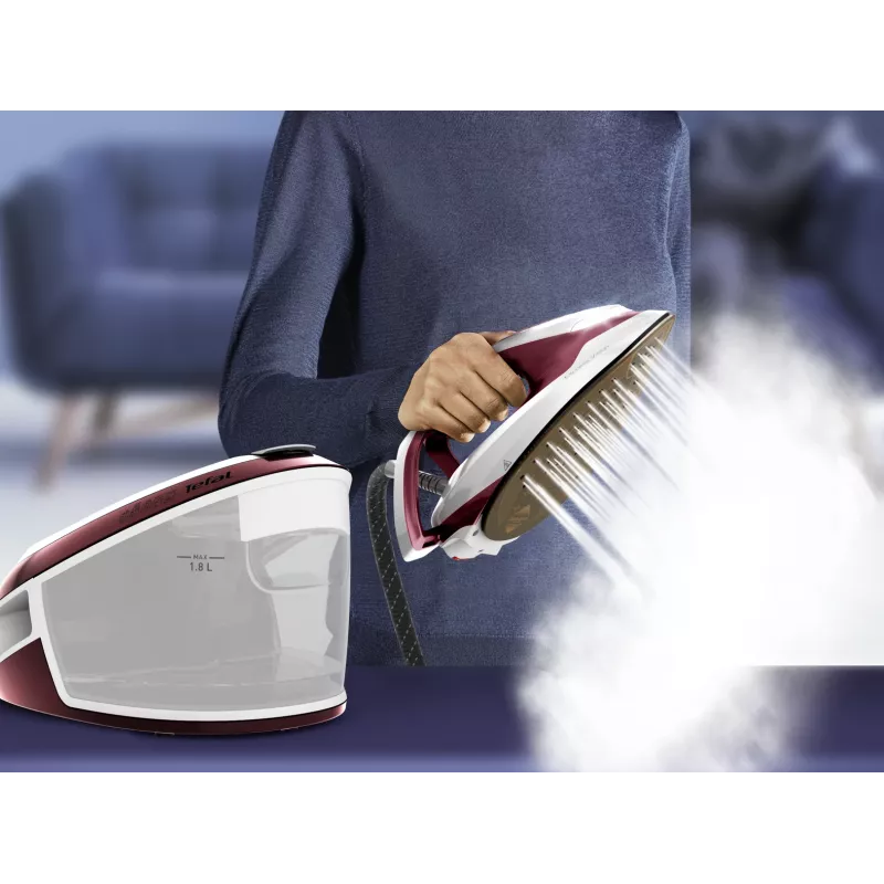 Tefal Express Vision SV8150 2800 W 1,8 L Durilium AirGlide Autoclean-strijkzool rood, wit