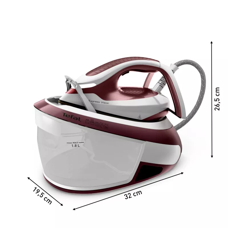 Tefal Express Vision SV8150 2800 W 1,8 L Durilium AirGlide Autoclean-strijkzool rood, wit