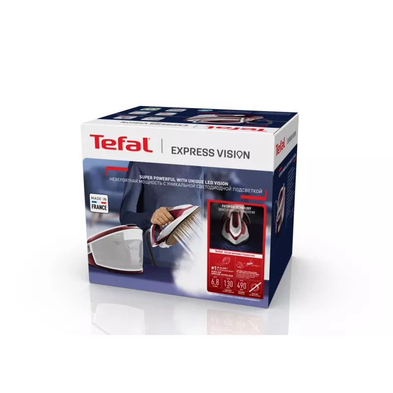 Tefal Express Vision SV8150 2800 W 1,8 L Durilium AirGlide Autoclean-strijkzool rood, wit