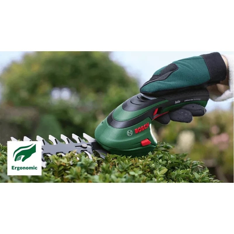 Bosch Isio accu-grasschaar 8 cm 3,6 V zwart, groen