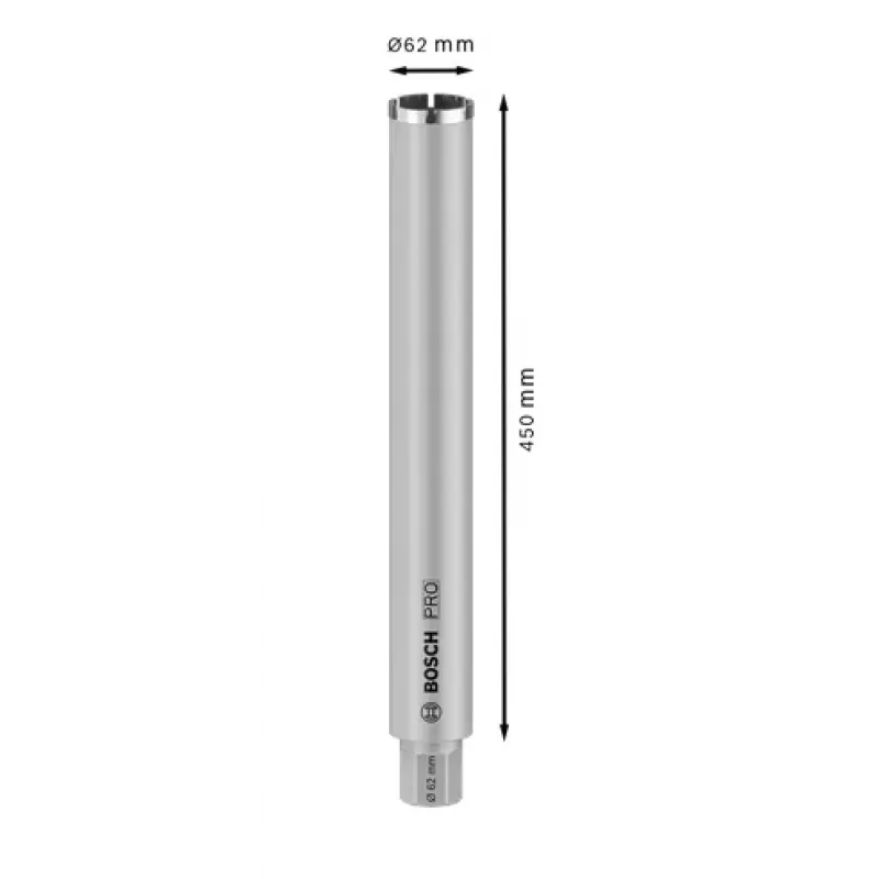 Diamantkernboor Bosch Standard voor beton, kernboor voor beton, 62 mm