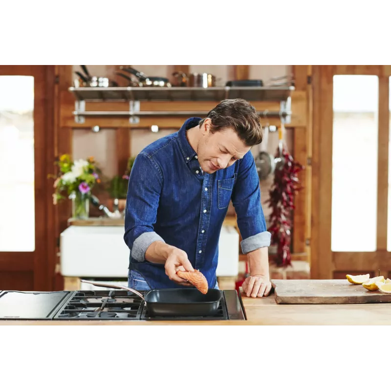 Tefal Jamie Oliver E24541 vierkante bakvorm 2,5 L zwart — bodem-Ø 17,5 cm, maat 290×458 mm