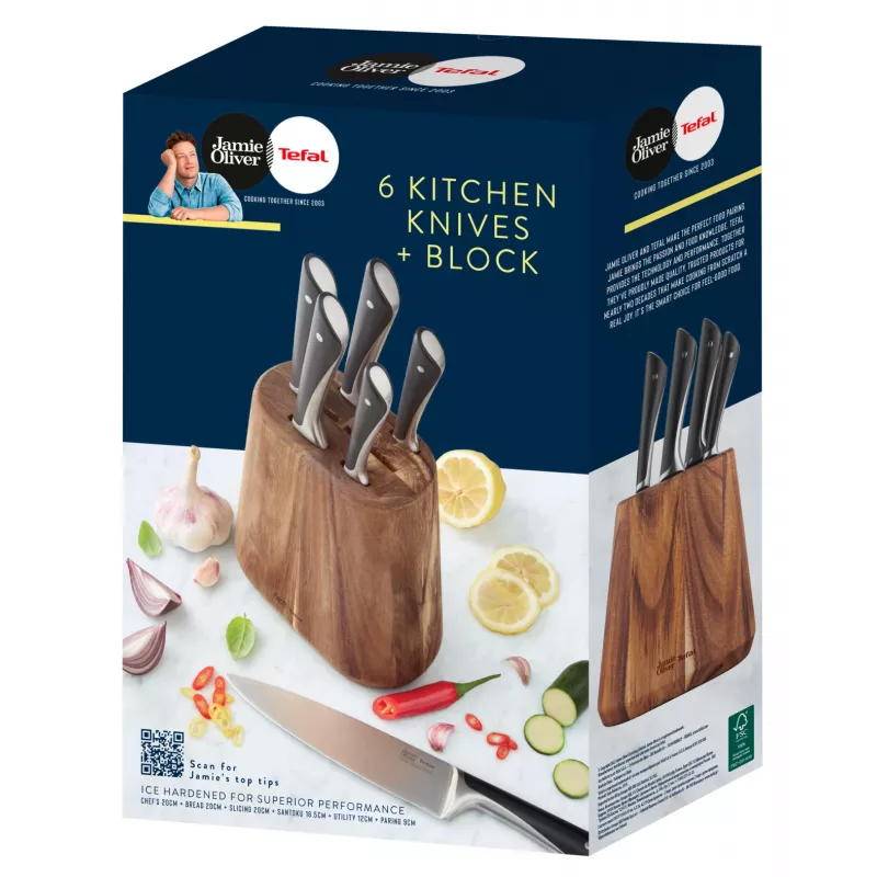 Bestekset Tefal Jamie Oliver K267S7 7-delig roestvrijstalen lemmetten