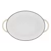 Tefal E25906 ovale beige gietijzeren kookpan, 34 cm diameter, ovale vorm