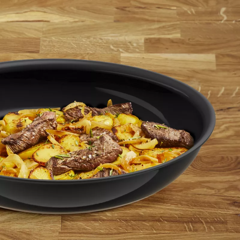 Tefal Change zwart C4760425 braadpan allroundpan rond