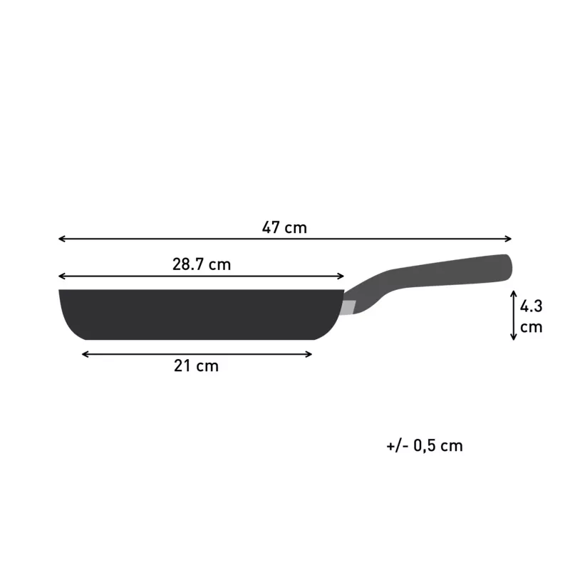 Tefal Change zwart C4760625 braadpan allroundpan rond