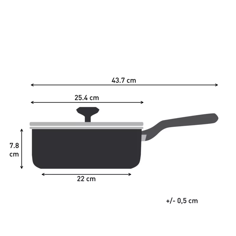 Tefal Change zwart C4763225 braadpan stoofpan rond