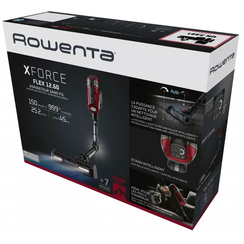 Rowenta RH98A8 2-in-1-accustofzuiger zakloos 0,9 l 320 W rood, grijs