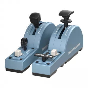 Thrustmaster TCA Quadrant Add-On Airbus Edition zwart, blauw flightsimulator pc