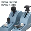 Thrustmaster TCA Quadrant Add-On Airbus Edition zwart, blauw flightsimulator pc