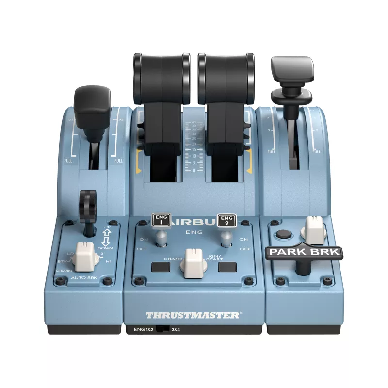 Thrustmaster TCA Quadrant Add-On Airbus Edition zwart, blauw flightsimulator pc