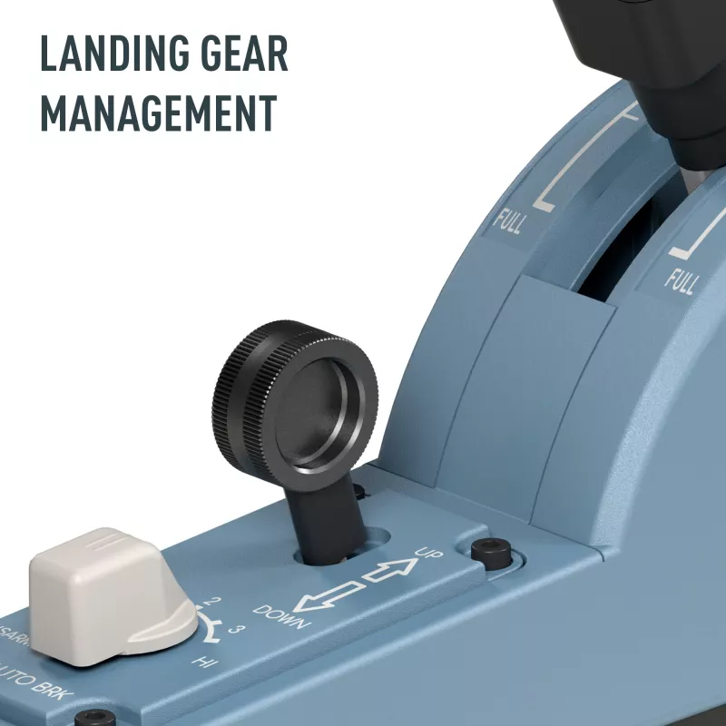 Thrustmaster TCA Quadrant Add-On Airbus Edition zwart, blauw flightsimulator pc