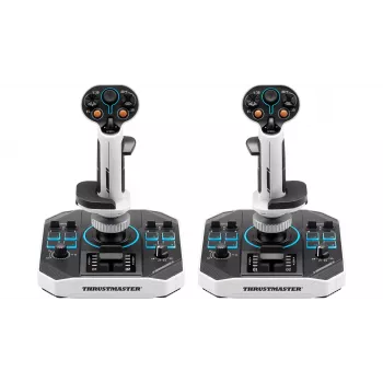 Flightstick Thrustmaster Sol-R 2 HOSAS Space Sim Duo — bedraad USB Type-C, analoog/digitaal, zwart/wit