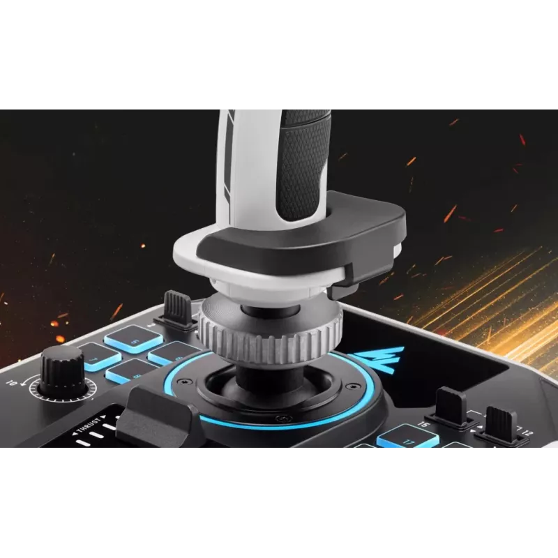 Flightstick Thrustmaster Sol-R 2 HOSAS Space Sim Duo — bedraad USB Type-C, analoog/digitaal, zwart/wit
