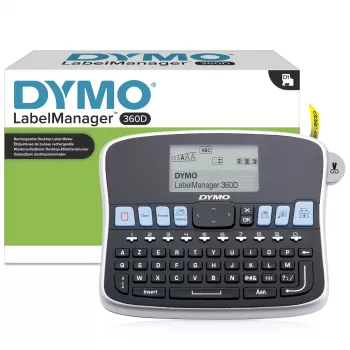 DYMO LabelManager desktop-labelprinter | 360D oplaadbare handlabelprinter eenvoudig te bedienen one-touch-smarttoetsen QWERTZ-toetsenbord groot display | voor organisatie thuis en op kantoor