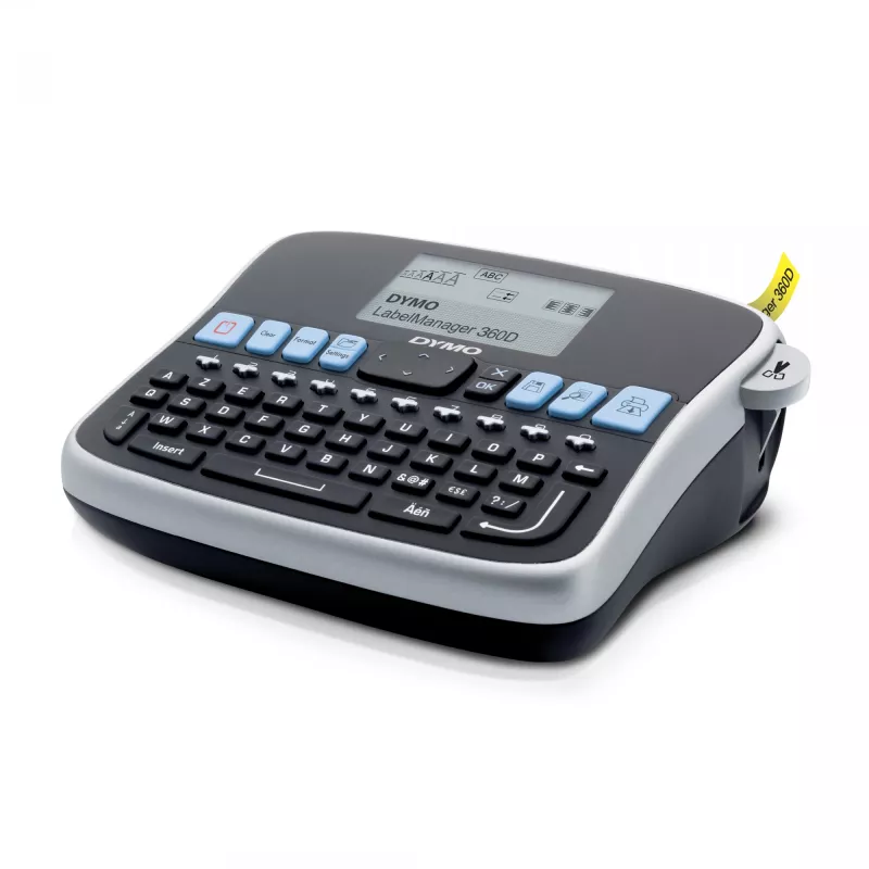 DYMO LabelManager desktop-labelprinter | 360D oplaadbare handlabelprinter eenvoudig te bedienen one-touch-smarttoetsen QWERTZ-toetsenbord groot display | voor organisatie thuis en op kantoor