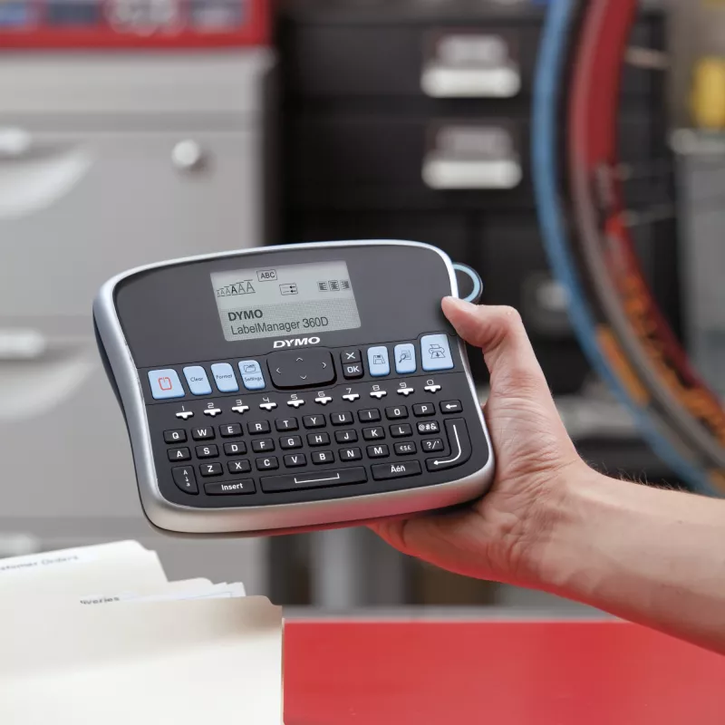 DYMO LabelManager desktop-labelprinter | 360D oplaadbare handlabelprinter eenvoudig te bedienen one-touch-smarttoetsen QWERTZ-toetsenbord groot display | voor organisatie thuis en op kantoor