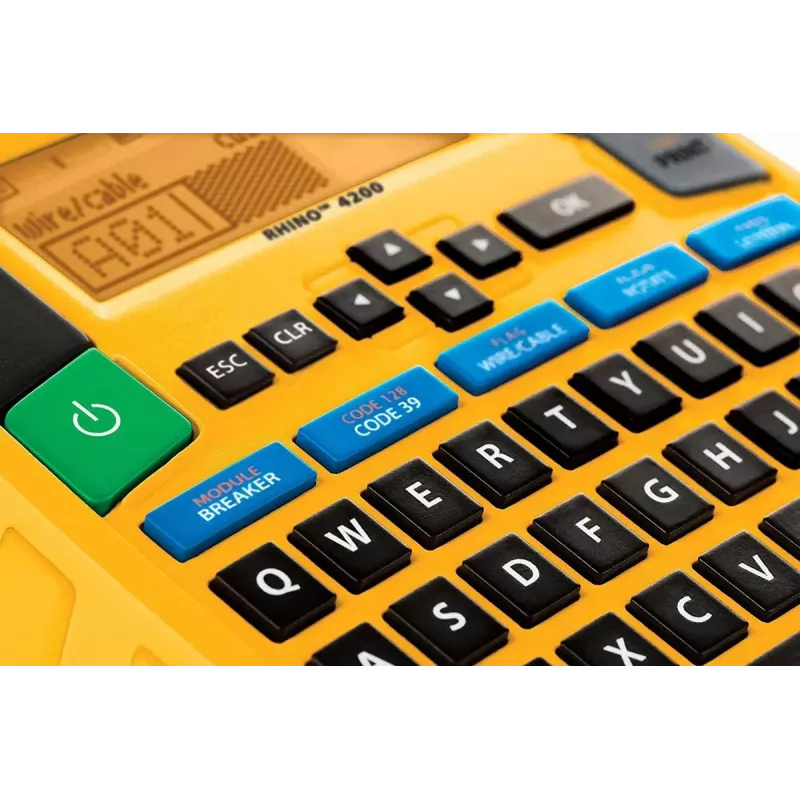 Labelprinter Dymo Rhino 4200 Wireless QWERTY — thermotransfer, LED-display, Li-ion-accu, draadloos, 100 etiketformaten